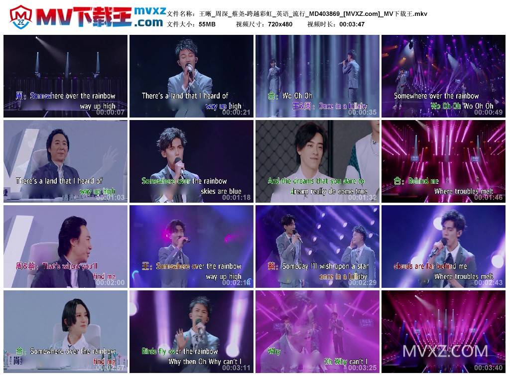 王晰_周深_蔡尧-跨越彩虹_英语_流行_MD403869